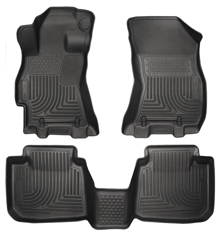 Husky Liners WeatherBeater Floor Liners - Subaru - 2015 Subaru Legacy/Outback Weatherbeater Black Front & 2nd Seat Floor Liners (part 99671)