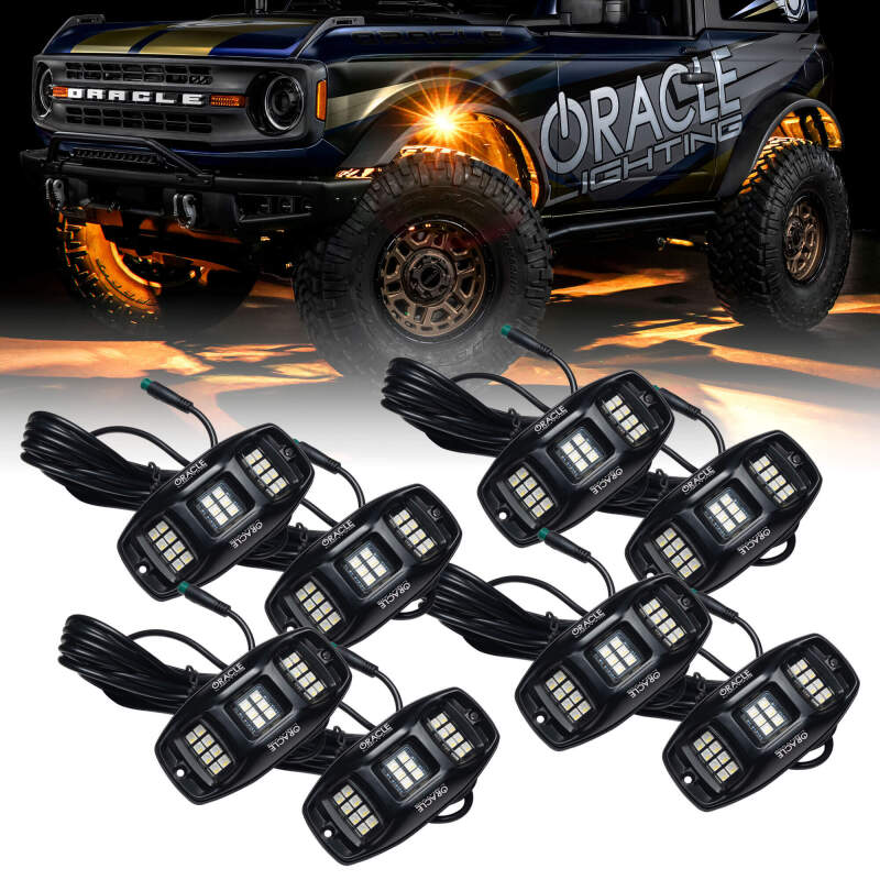ORACLE Lighting Underbody RGB+W Wheel Well Rock Light Kit - 8 PCS - ColorSHIFT - 5895-339-8
