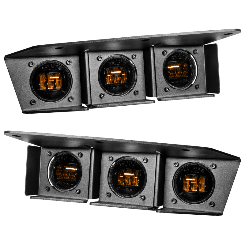 ORACLE Lighting High 21-22 Ford Bronco Triple LED Fog Light kit for Steel Bumper - 5890-005