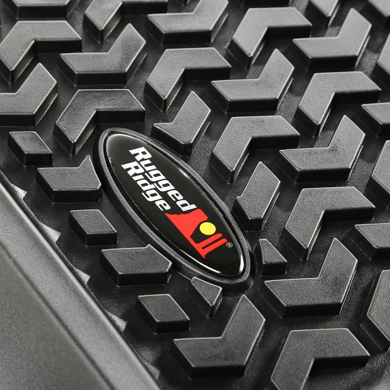 Rugged Ridge Floor Liner Front Black 4 Door for 2007-2018 Jeep Wrangler Unlimited JK (12920.02) - view 2