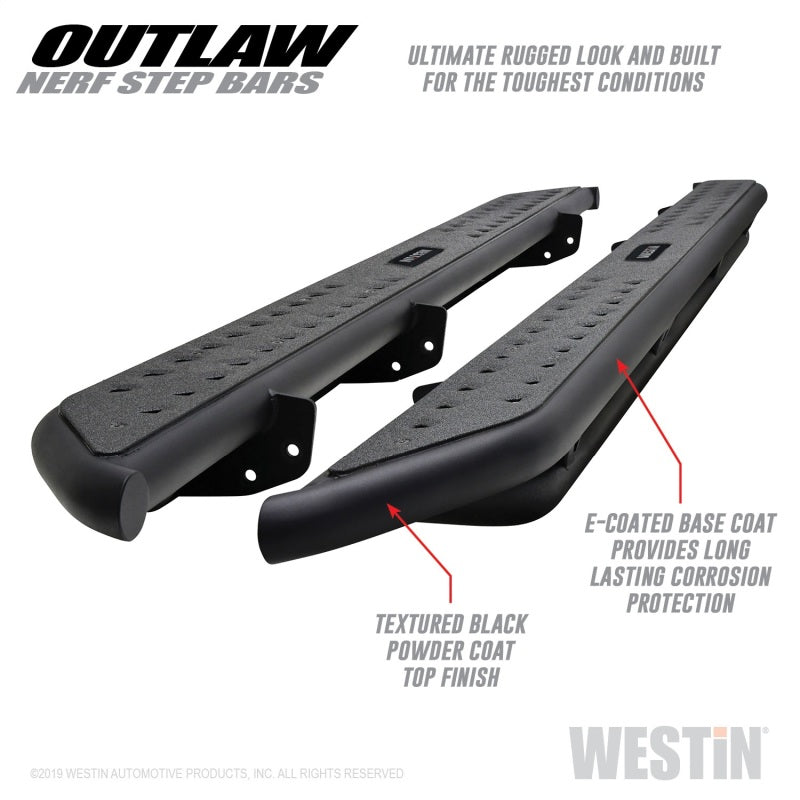 Westin Outlaw Drop Nerf Step Bars - 2009-2018 Ram 1500 Crew Cab - Westin part 58-53565