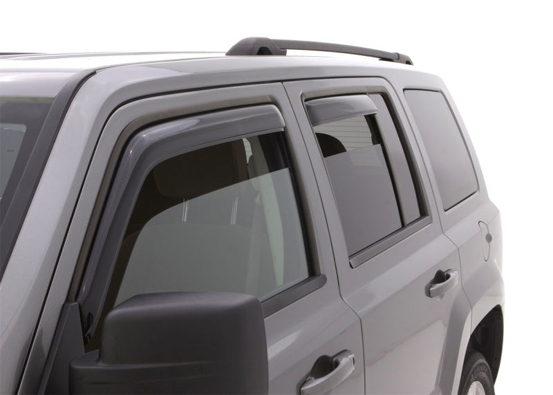 AVS Ventvisor In-Channel Front & Rear Window Deflectors 4pc for 2007-2018 Jeep Patriot - Smoke - view 2