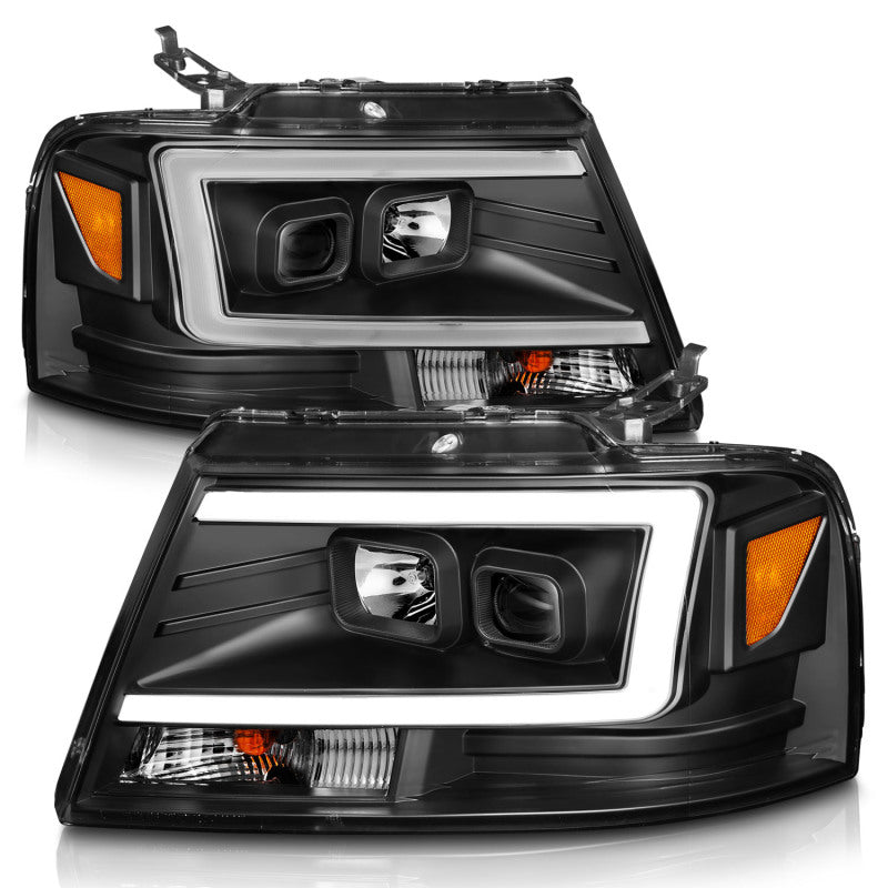 ANZO Projector C-Bar Headlights, Black - 2004-2008 Ford F-150 - ANZO part 111541 view 2