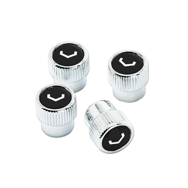 Vossen Classic V Valve Stem Cap Set - Chrome/Black - ST-Valve-Stem Cap-4