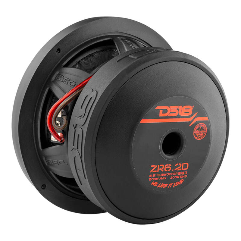 DS18 6.5in Subwoofer - 300W RMS, 2 Ohm DVC - ZR6.2D