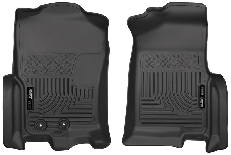 Husky Liners WeatherBeater Floor Liners - Ford Expedition & Lincoln Navigator - 2015 Ford Expedition/Lincoln Navigator WeatherBeater Front Black Floor Liners (part 18371)