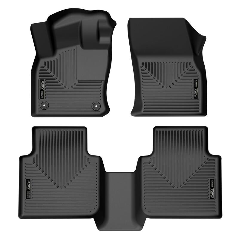 Husky Liners WeatherBeater Floor Liners - Volkswagen & Audi - 18-22 Volkswagen Tiguan Weatherbeater Black Front & 2nd Seat Floor Liners (part 95231)