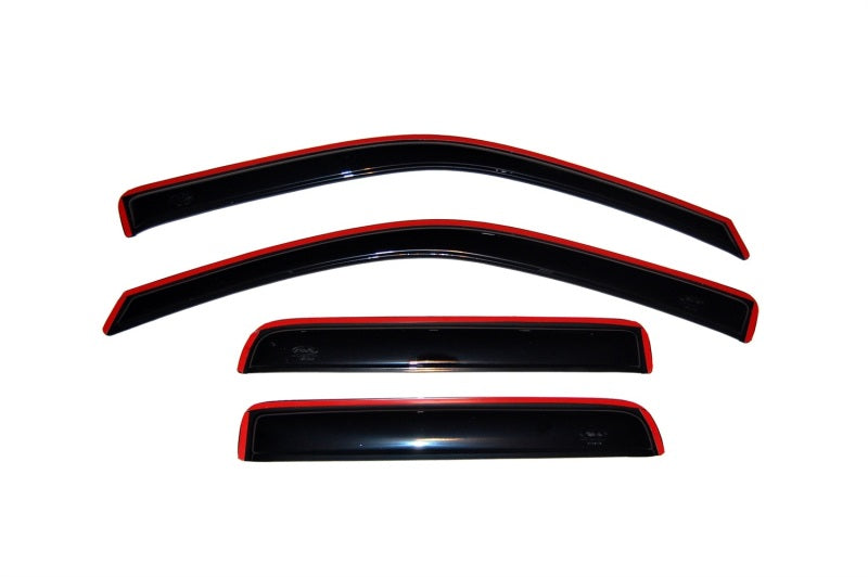 AVS Ventvisor In-Channel Front & Rear Window Deflectors 4pc for 2004-2012 Chevy Colorado Crew Cab - Smoke