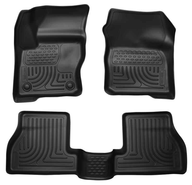 Husky Liners WeatherBeater Floor Liners - Ford & Lincoln - 2012 Ford Focus (4DR/5DR) WeatherBeater Combo Black Floor Liners (part 98771)