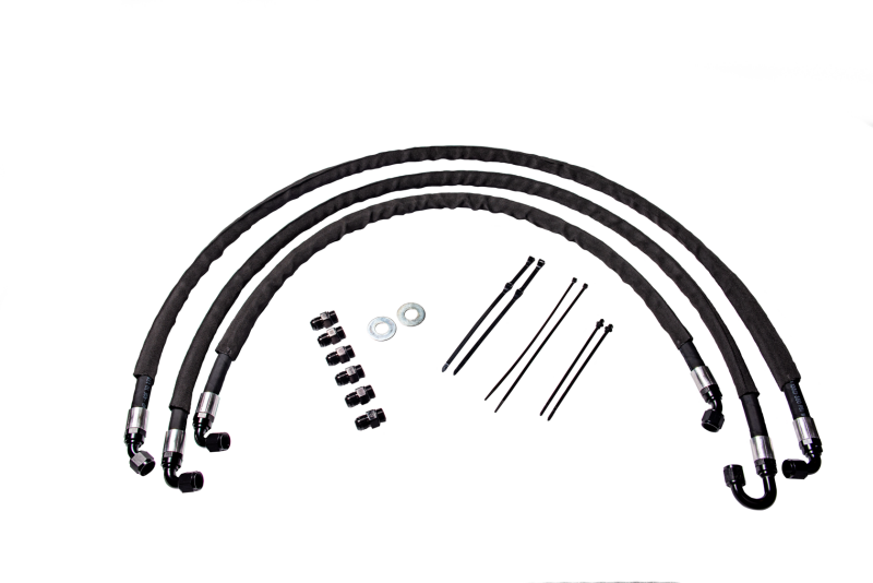 Fleece Performance Heavy Duty Transmission Cooler Lines - 2011-2014 Chevy/GMC 2500HD/3500HD 6.6L Duramax LML - Fleece part FPE-TL-LML-1114
