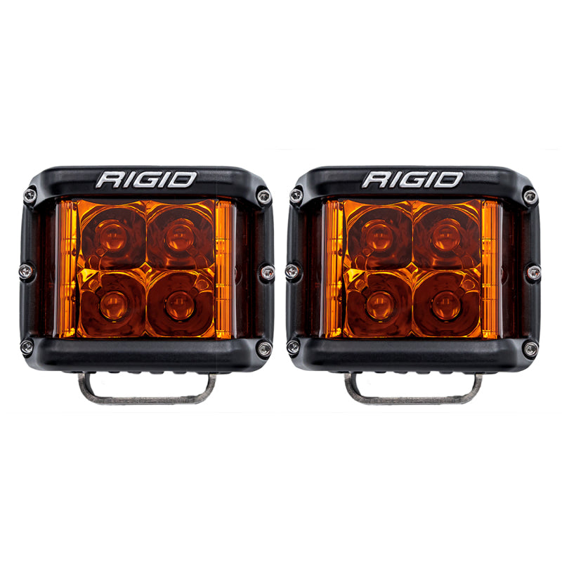 Rigid Industries D-SS - Spot w/ Amber PRO Lens - Black (Pair) (part 262214)