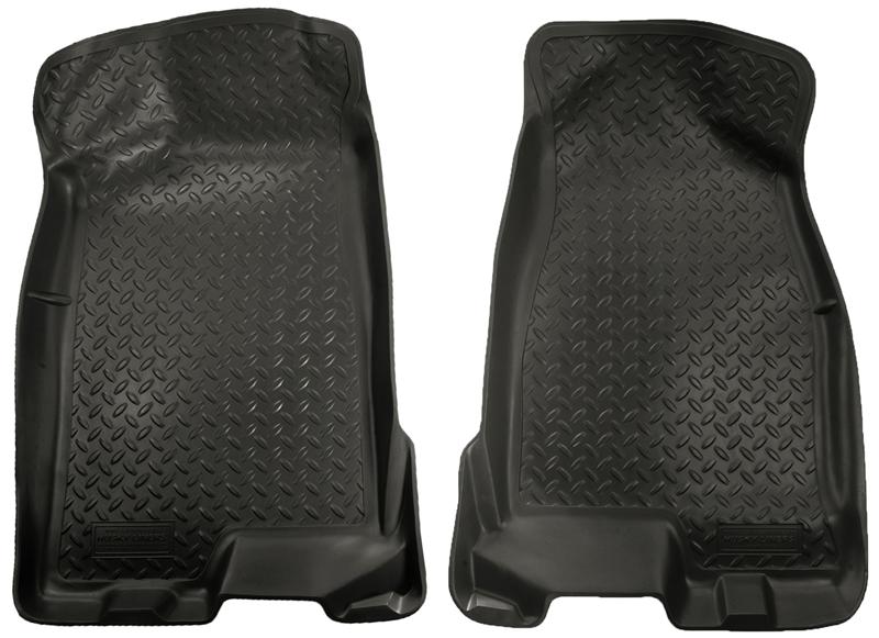Husky Liners Classic Style Floor Liners - Chevy, GMC, Buick & Cadillac - 04-12 Chevy Colorado/GMC Canyon Crew Cab Classic Style Black Floor Liners (part 32511)