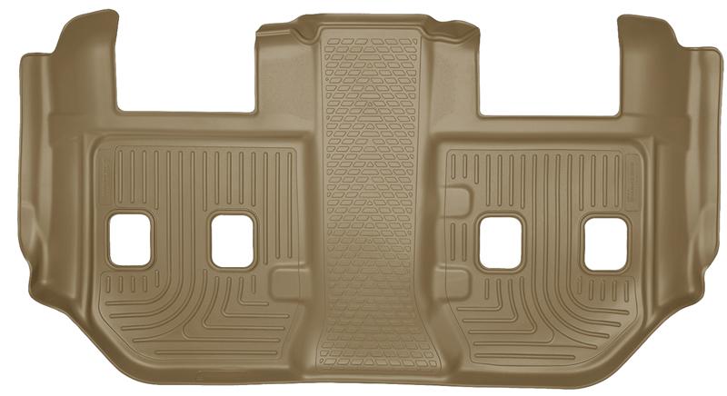 Husky Liners WeatherBeater Floor Liners - Chevy Tahoe/Suburban, GMC Yukon & Cadillac Escalade - 2015 Chevrolet/GMC Suburban/Yukon XL WeatherBeater Tan Third Seat Floor Liners (part 19283)