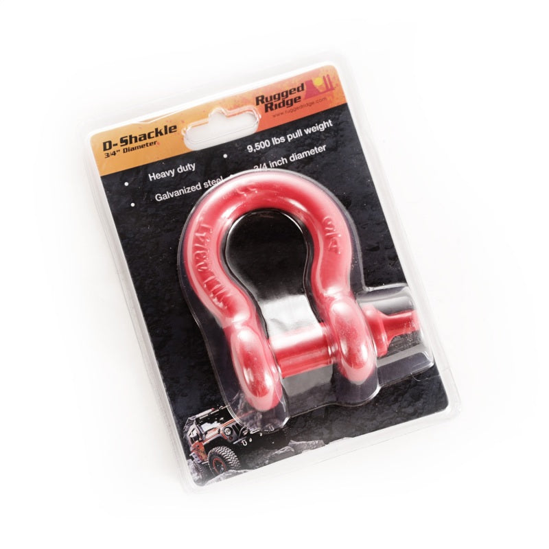 Rugged Ridge Red 9500lb 3/4in D-Ring | Universal Fit 4