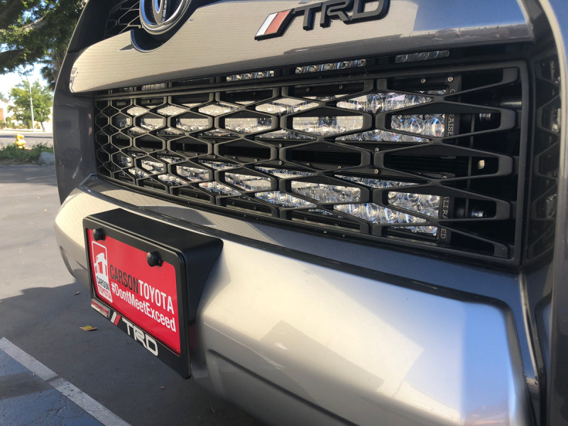 Cali Raised LED 14-24 Toyota 4Runner 32in Hidden Grille LED Light Bar Brackets - Combo Beam w/ LED Bar - CR2475