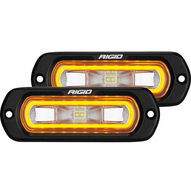 Rigid Industries Flush Mount - Amber Halo (Pair) (part 53223)