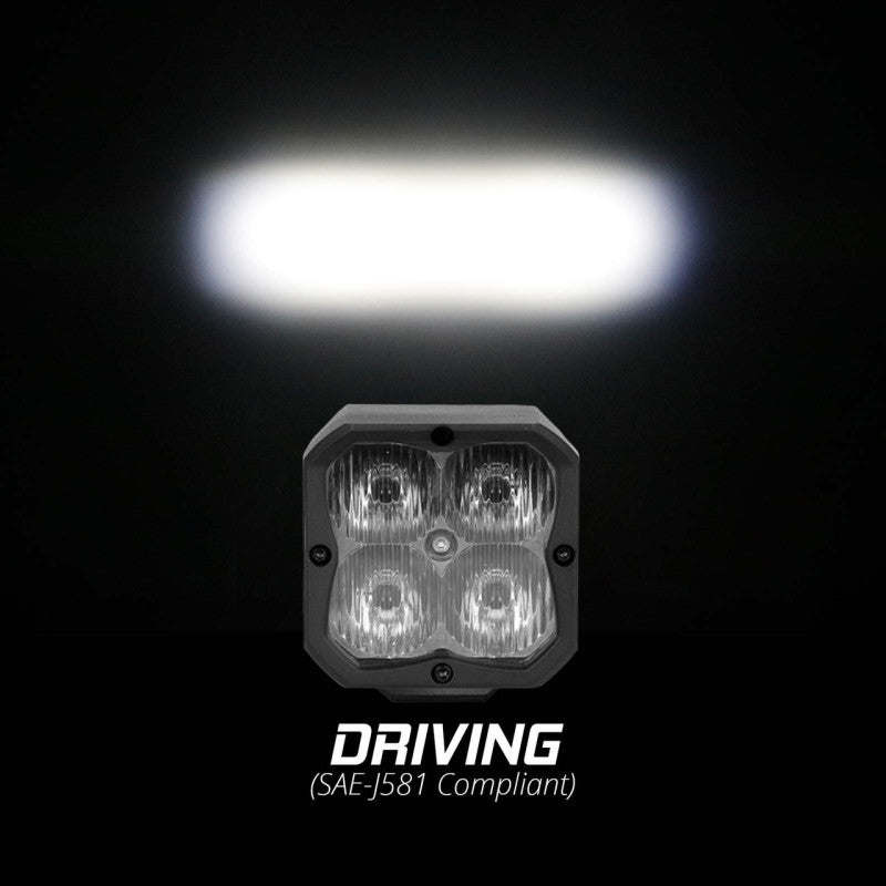 XKGLOW XKchrome 20w LED Cube Light w/ RGB Accent Light Kit w/ Controller- Driving Beam 2pc - XK065001-D-KIT - view 2