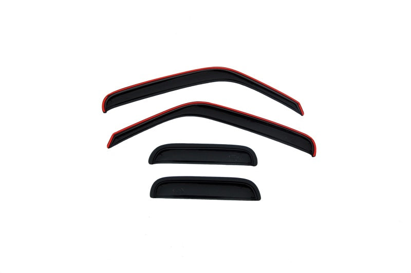 AVS Window Ventvisor Outside Mount Window Deflectors 4pc for 1999-2011 Ford Ranger (Fixed) - Smoke - view 4