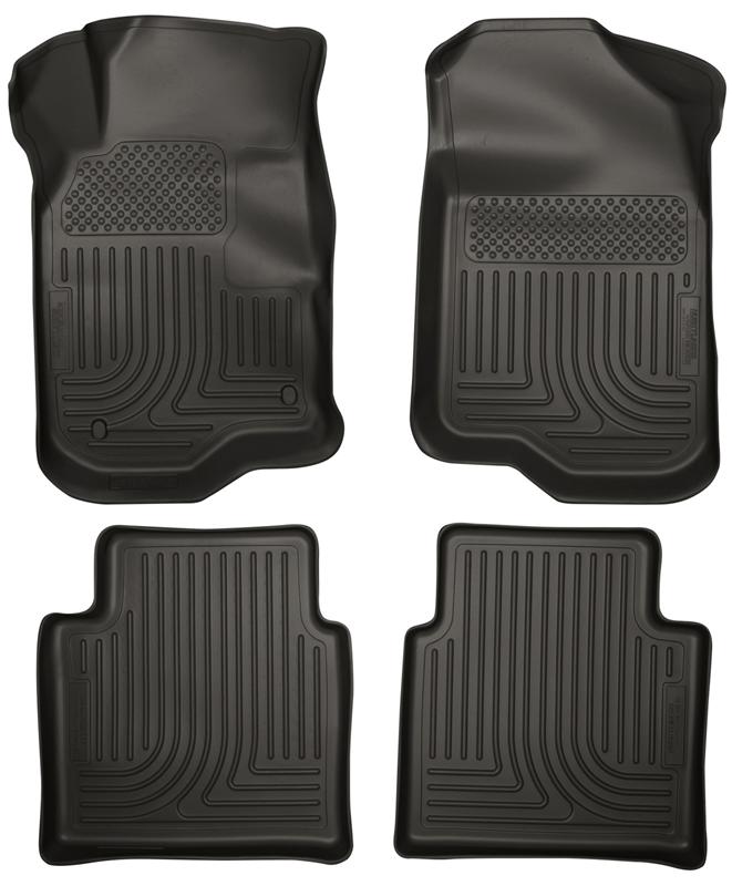 Husky Liners WeatherBeater Floor Liners - Chevy, GMC, Buick & Cadillac - 08-12 Chevy Malibu/07-09 Saturn Aura WeatherBeater Combo Black Floor Liners (part 98111)