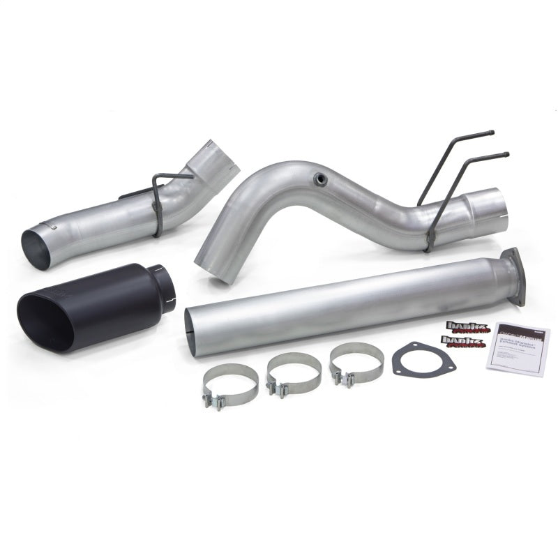 Banks Power Monster Exhaust 5 in. DPF-Back System - Diesel Trucks - 2017-2026 Ford F-250/F-350/F-450 6.7L - Black Tip (part 49795-B)