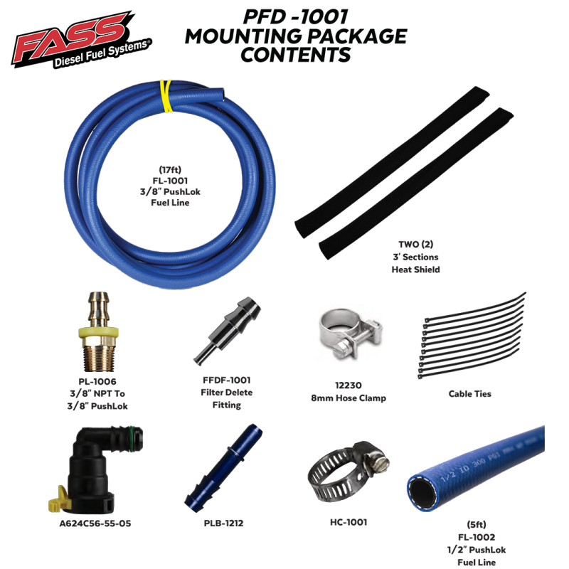 FASS Ford Powerstroke Filter Delete Kit PFD-1001 (PFD1001)