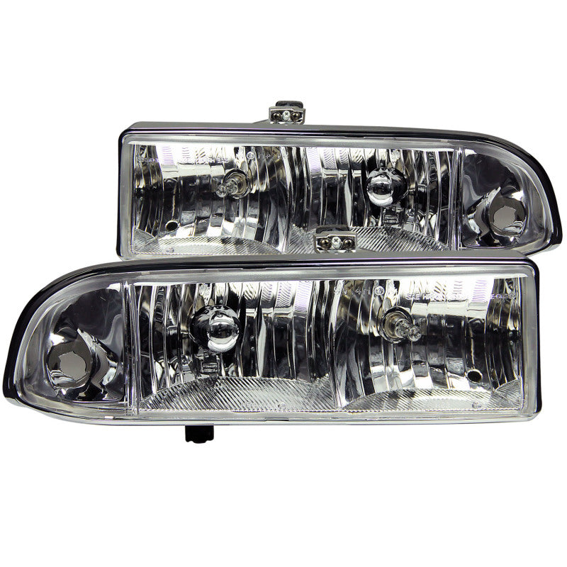 ANZO Crystal Headlights, Chrome - 1998-2004 Chevy S-10 & S-10 Blazer - ANZO part 111014