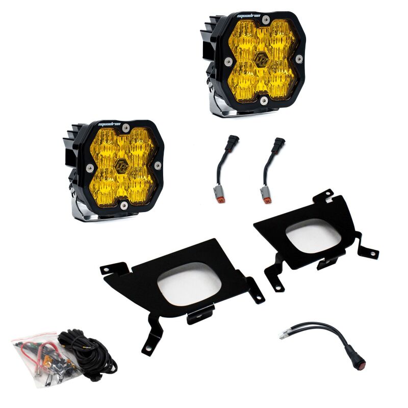 Baja Designs LED Light Kits - Chevy & GMC - 19-22 Chevy 1500 / 20-22 2500/3500 Squadron Sport 2.0 Fog Pocket Kit (WC) - Baja Amber (part 440056)