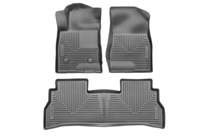 Husky Liners WeatherBeater Floor Liners - Chevy, GMC, Buick & Cadillac - 2024 Chevrolet Trax Weatherbeater Black Front & 2nd Seat Floor Liners (part 99261)