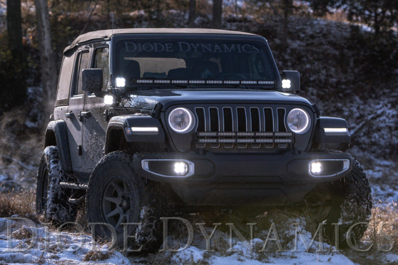 Diode Dynamics 18-21 Jeep JL Wrangler/Gladiator SS3 Cowl LED Bracket Kit - White Pro - DD6554 - view 4