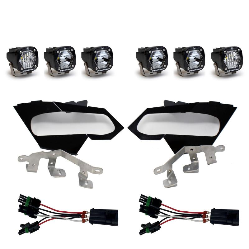Baja Designs LED Light Kits - UTV & Side-by-Side - Can-Am X3 Headlight Kit S1 Spot W/C Headlight Kit (part 447074)