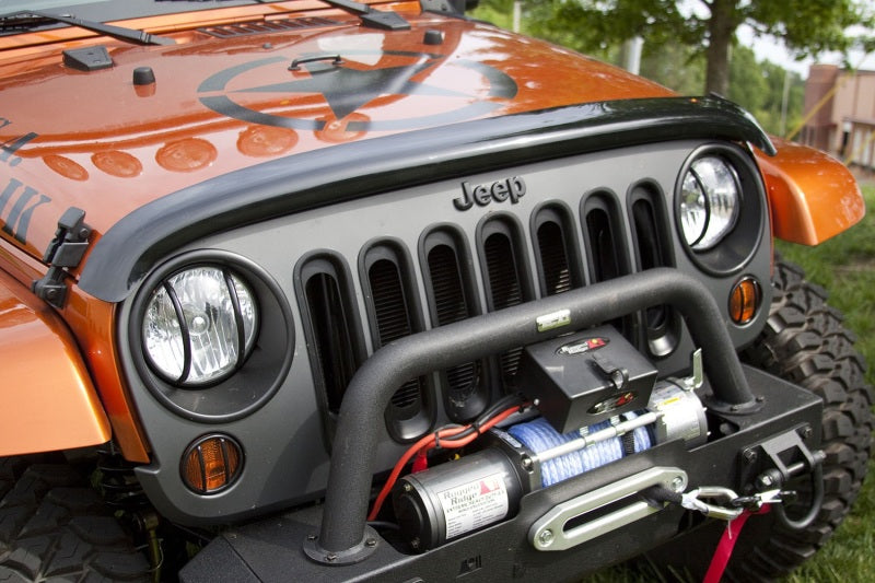 Rugged Ridge Wraparound Bug Deflector Smoke for 2007-2018 Jeep Wrangler