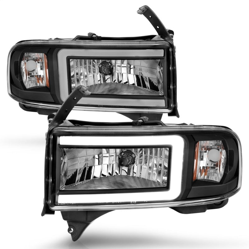 ANZO Crystal Plank Style Headlights, Black - 1994-2001 Ram 1500, 1994-2002 Ram 2500/3500 (Dual light models only) - ANZO part 111554 view 2