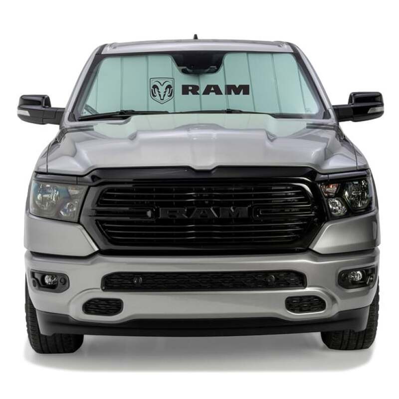 Covercraft 19-24 PU Ram 2500/3500 10W RVM Sensor UVS100 Custom Sunscreen with Ram Horizontal logo - URL11685FR12SV