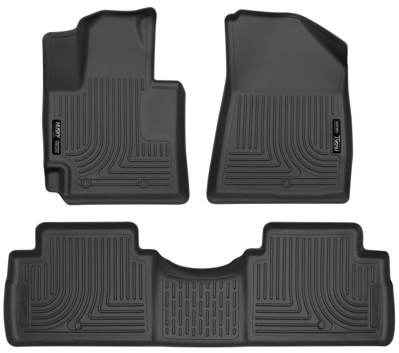 Husky Liners WeatherBeater Floor Liners - Hyundai, Kia & Genesis - 2016 Kia Soul Weatherbeater Black Front & 2nd Seat Floor Liners (Footwell Coverage) (part 99611)