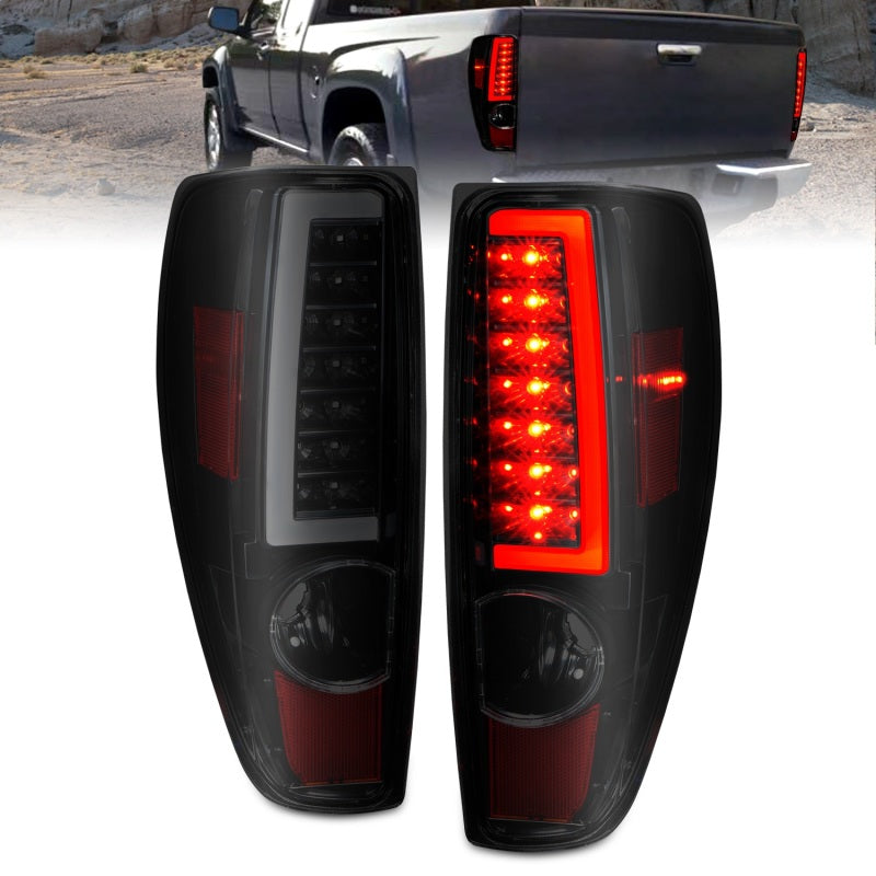 ANZO LED C-Bar Tail Lights, Black Housing, Smoke Lens - 2004-2012 Chevy Colorado, 2004-2012 GMC Canyon - ANZO part 311383