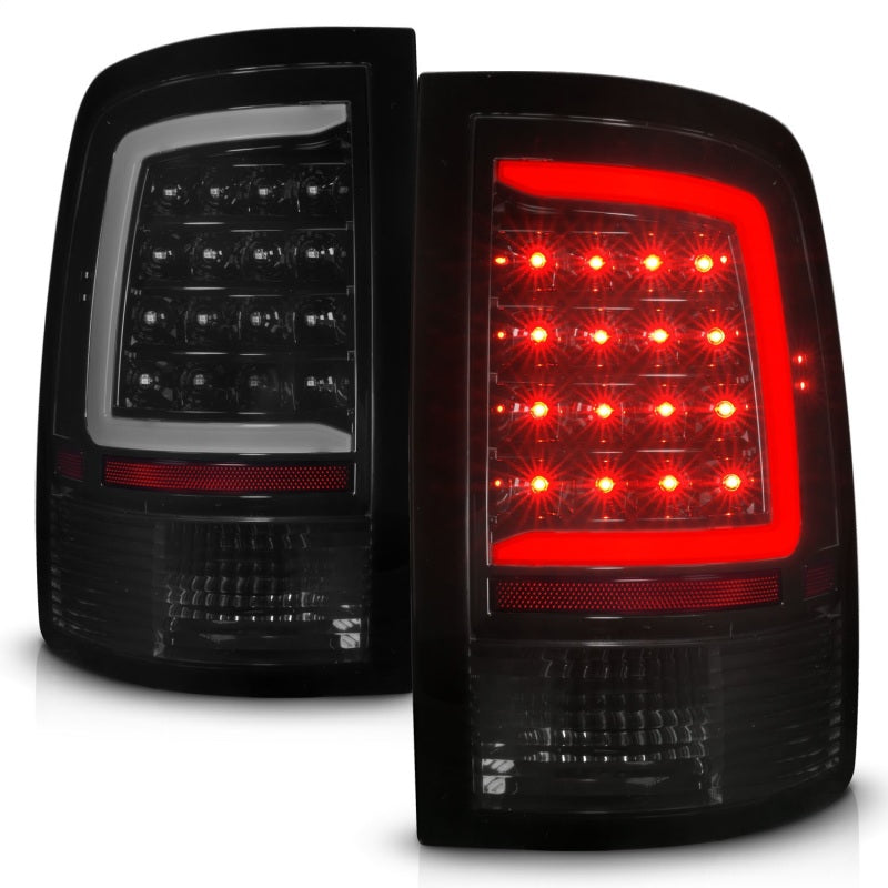ANZO Full LED Sequential Tail Lights, Black Housing, Smoke Lens - 2009-2018 Ram 1500 - ANZO part 311453 view 2