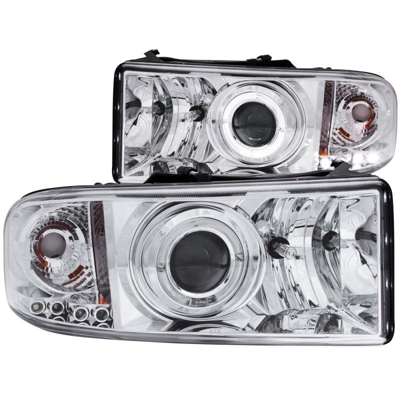 ANZO Projector Halo Headlights, Chrome - 1994-2001 Ram 1500, 1994-2002 Ram 2500/3500 - ANZO part 111195