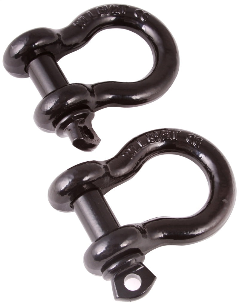 Rugged Ridge 3/4in Black D-Shackles | Universal Fit