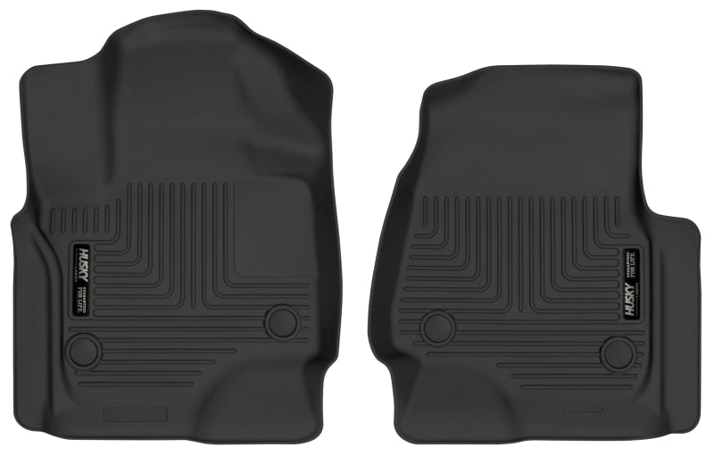 Husky Liners X-act Contour Floor Liners - Ford Expedition & Lincoln Navigator - 18-22 Ford Expedition / 18-19 Lincoln Navigator X-Act Contour Black Front Floor Liners (part 54651)