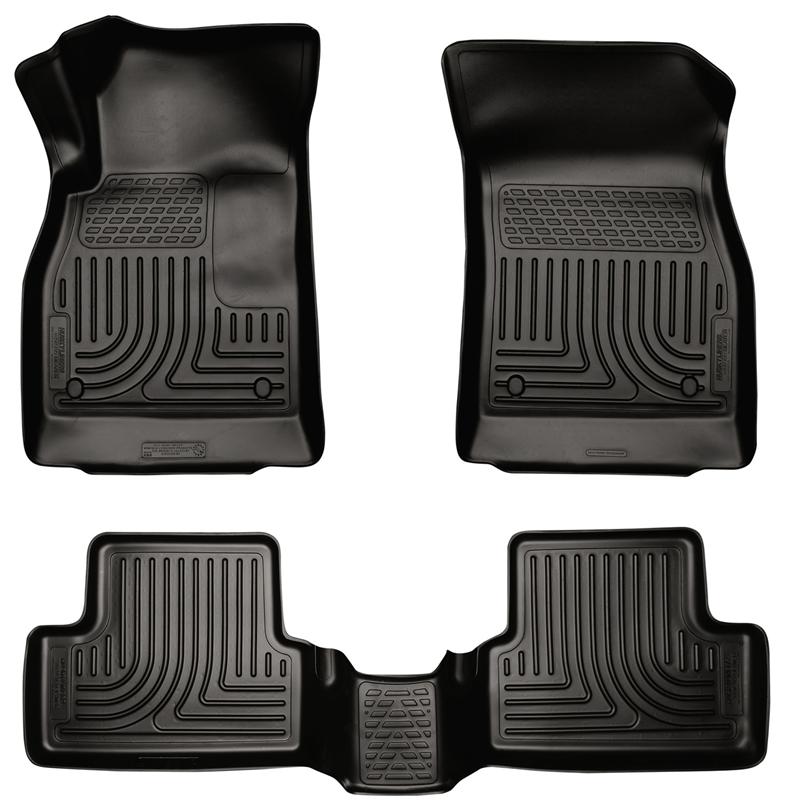 Husky Liners WeatherBeater Floor Liners - Chevy, GMC, Buick & Cadillac - 11-12 Chevrolet Cruze WeatherBeater Combo Black Floor Liners (part 98161)