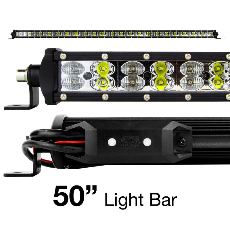 XKGLOW RGBW Light Bar High Power Offroad Work/Hunting Light w/ Bluetooth Controller 50in - XK-BAR-50