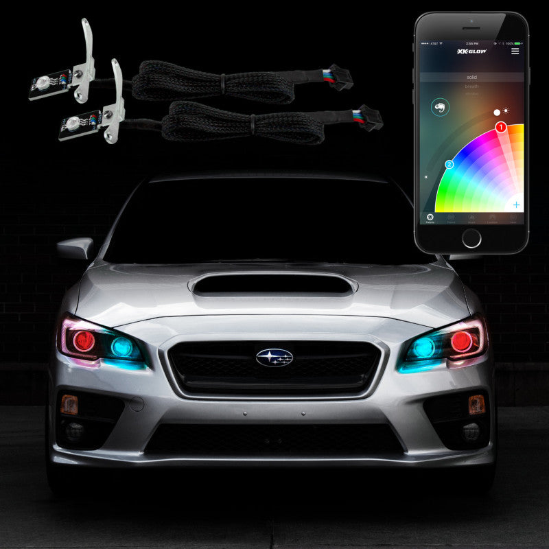 XKGLOW 2xRGB Demon Eye Million Color XKGLOW Smartphone App Controlled Kit - XK042009