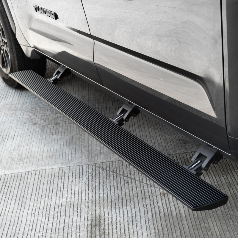 Go Rhino E1 Electric Running Boards, Textured Black - 2022-2023 Toyota Tundra CrewMax - Go Rhino part 20443587PC