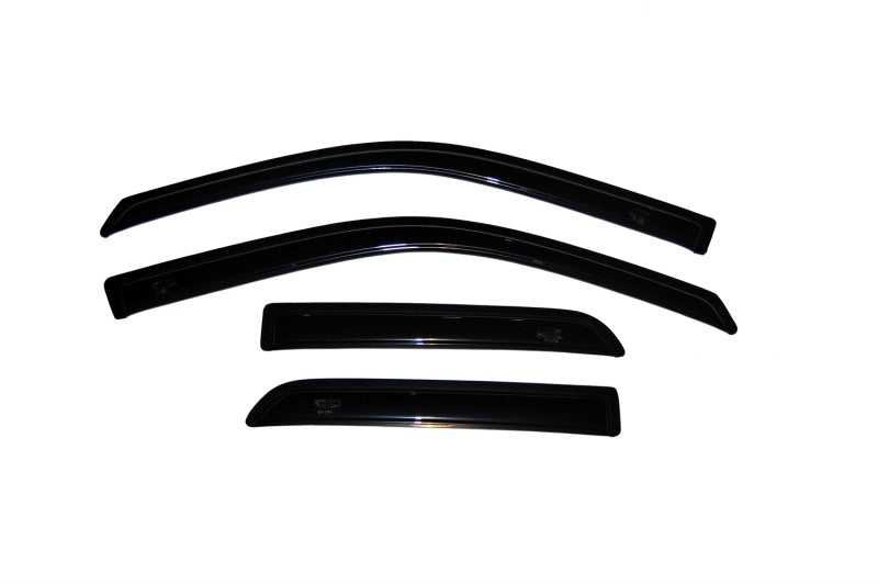 AVS Ventvisor Outside Mount Window Deflectors 4pc for 2009-2018 Dodge RAM 1500 Quad Cab - Smoke - view 3