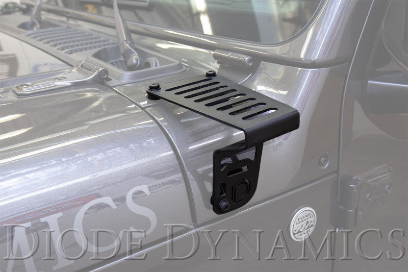 Diode Dynamics 18-21 Jeep JL Wrangler/Gladiator SS6 Cowl LED Bracket Kit - White Driving - DD6092 - view 2