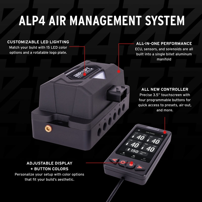 Air Lift Performance ALP4 Air Management System - 1/4 in. Air Line - No Tank / No Compressor (part 27480)