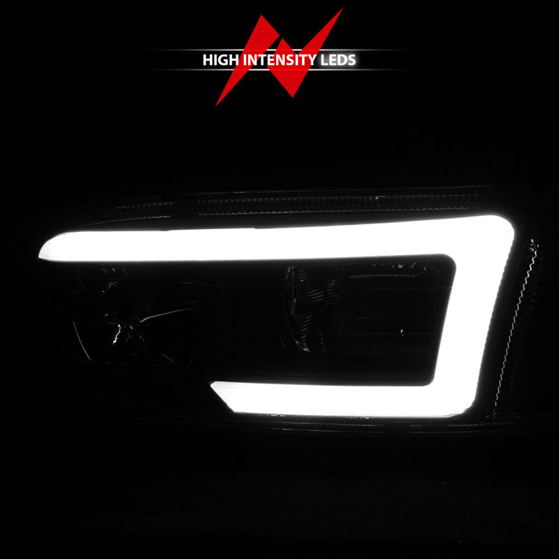 ANZO Crystal Plank Style Headlights, Black - 1999-2006 & 2007 Classic GMC Sierra 1500, 2000-2006 GMC Yukon & Yukon XL - ANZO part 111522 view 5