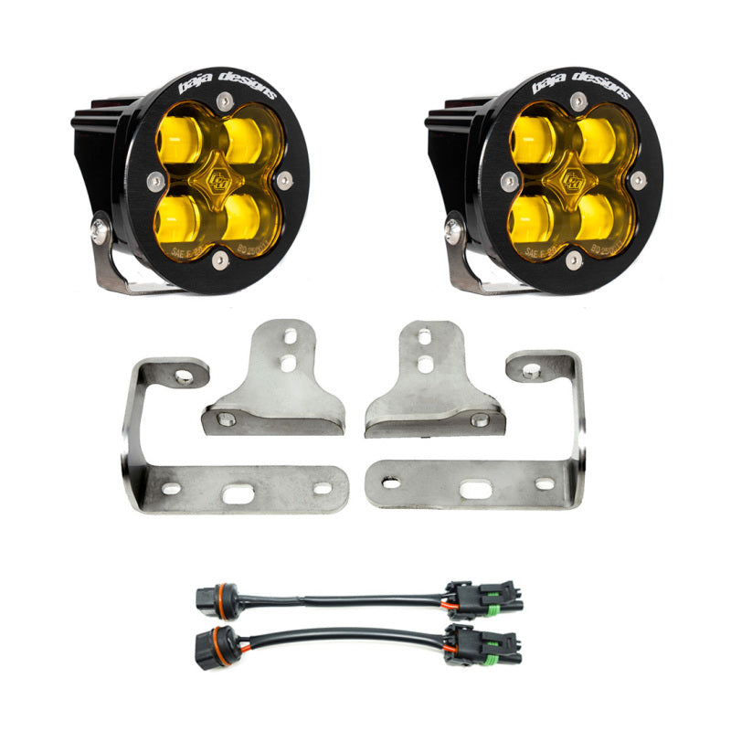Baja Designs LED Light Kits - Jeep Wrangler & Gladiator - 2018+ Wrangler JL Rubicon Sport Fog Light Pocket Kit - Amber (part 447722)