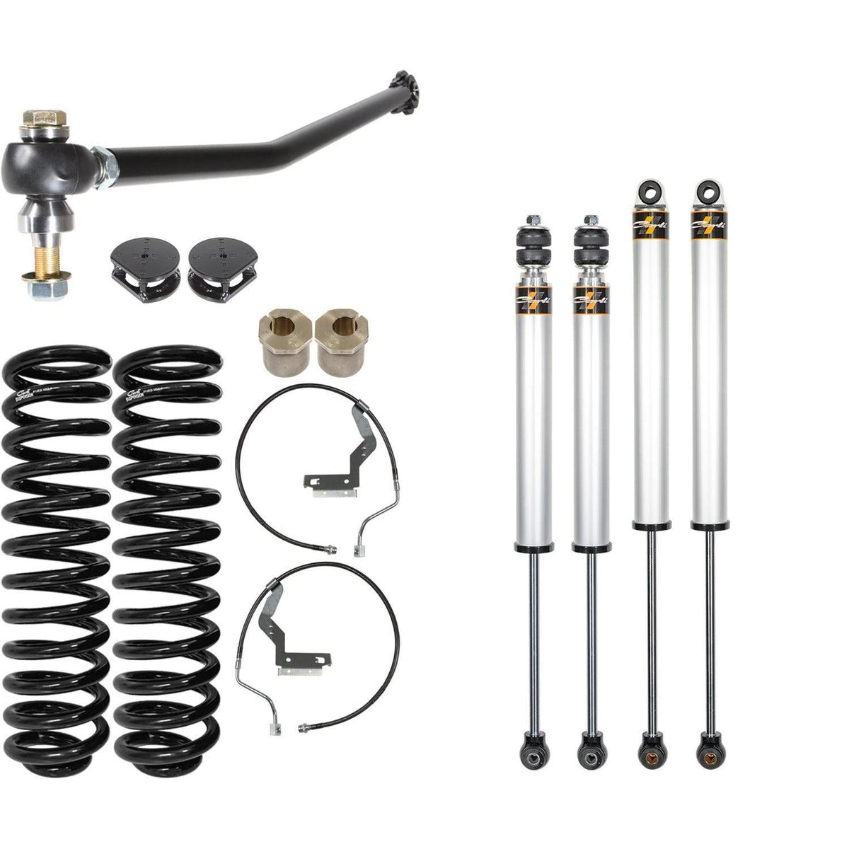 Carli Commuter 2.0 Leveling System - Base Kit - Gas - 2017-2023 Ford F-250/F-350 Super Duty 4x4 Gas - part CS-FLVL-COM-CS-17-GAS