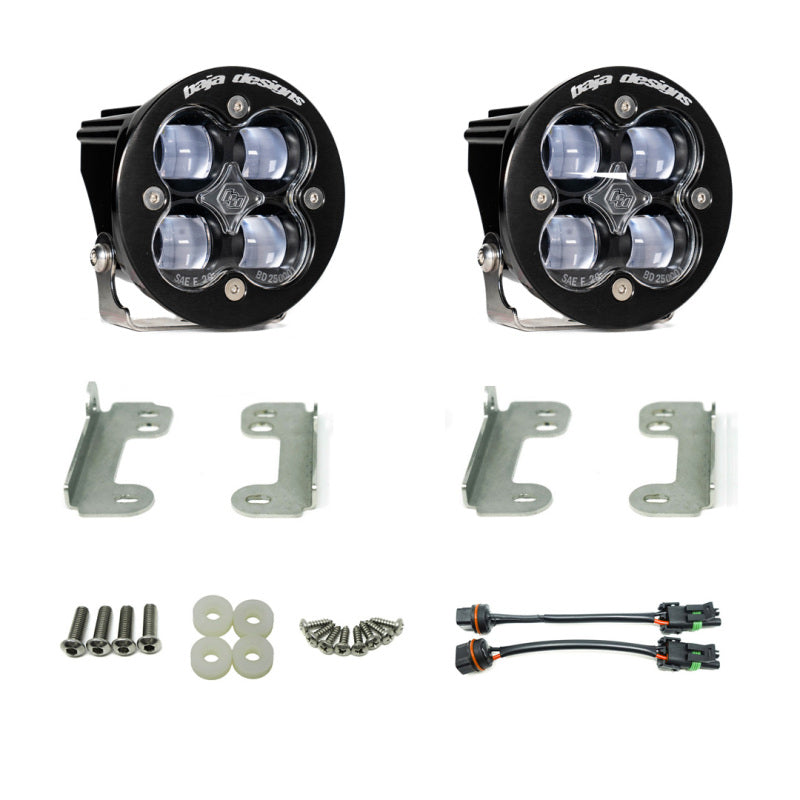 Baja Designs LED Light Kits - Jeep Wrangler & Gladiator - 18-20 Jeep Wrangler JL Sahara Fog Squadron Sport Fog Pocket Kit - Clear (part 447635)